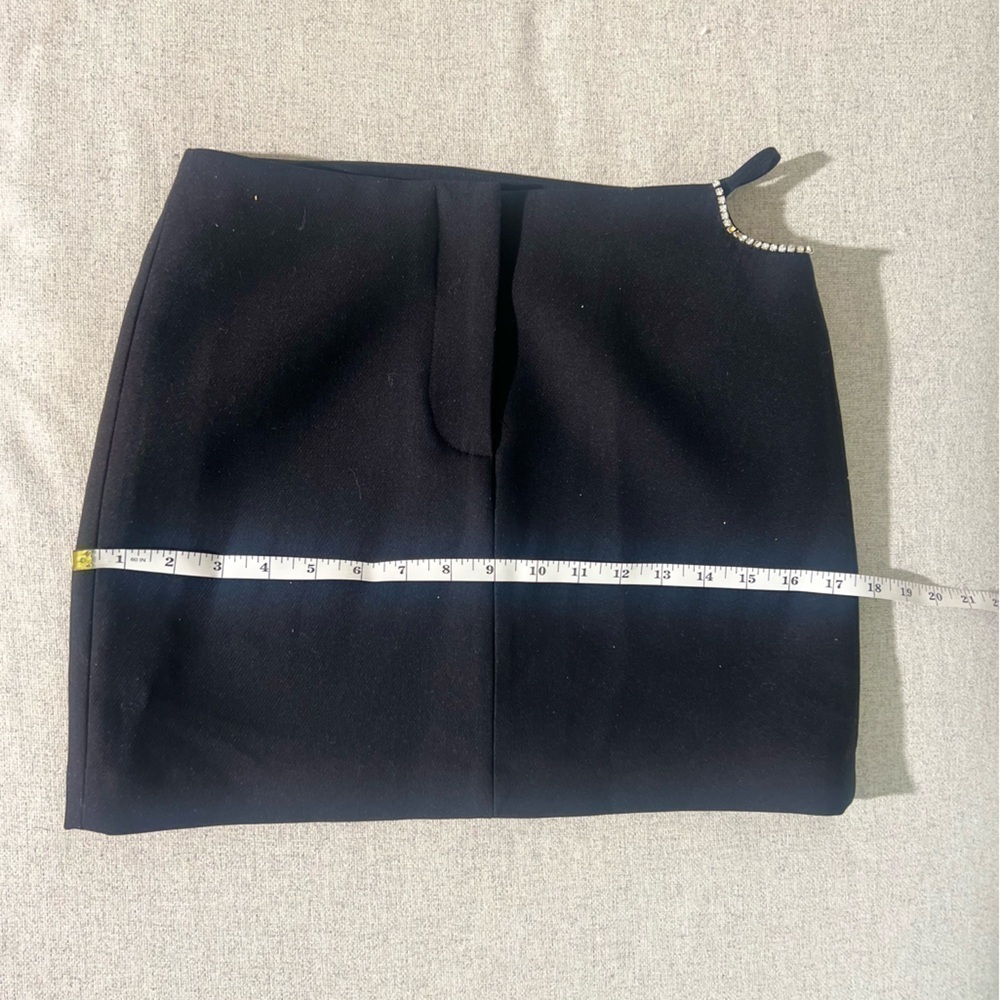Zara Rhinestone Mini Skirt - Size XS - Black - Picture 6 of 9